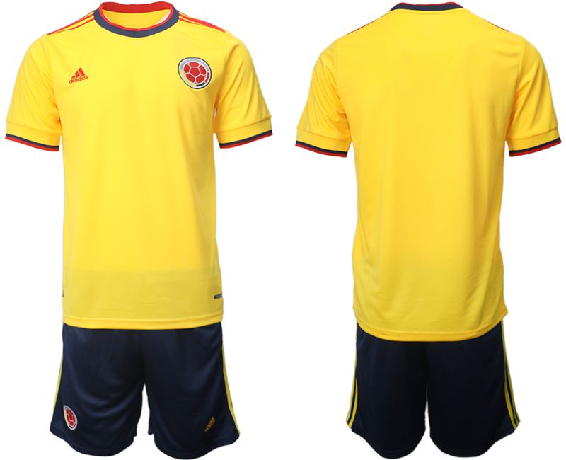 Cheap Men 2022 World Cup National Team Colombia home yellow blank Soccer Jersey